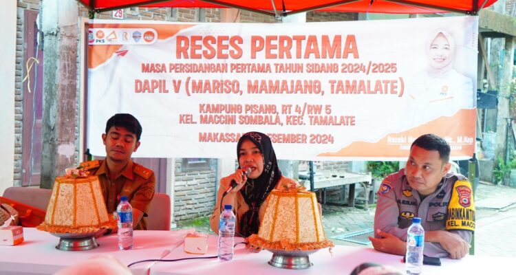 Reses Pertama Tahun2024/2025 Anggota DPRD Makassar, Rezeki Nur di Kecamatan Tamalate.